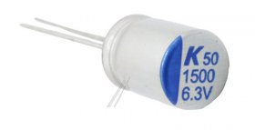 Kemet 63v Radial Electrolytic 105 De - 1500uf-6,3v Capacitor