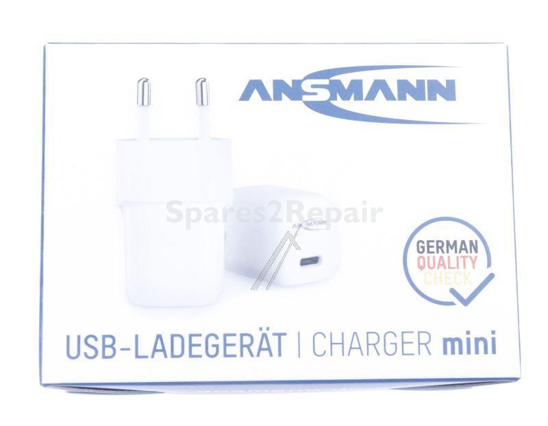 Ansmann Charger For Mobile Phone - Home Charger Hc120pd-mini 1001-0129 Gan Mini-charger Usb-c 20w