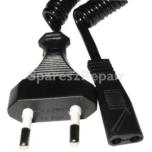 Compatible Shaver Cable - Mains Spiral Shaver Lead - 1 8m