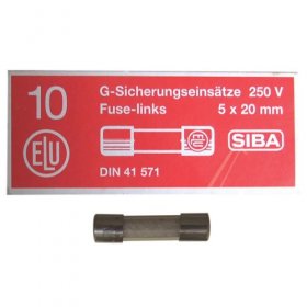 Siba Glass Fuses 5x20mm - 15a-f 171100 15 Time Lag Ceramic Fuse 20mm 10 Pack