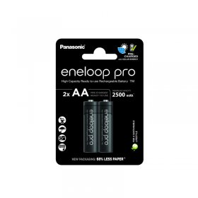 Eneloop Aa-size / Rechargeable Battery - Lr06 Eneloop Pro, Ready To Use Accu, Aa 2500mah, 2er Blister - BK-3HCDE/2BE