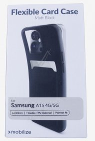 Mobilize Leather Bag Gsm - 29192 Mobilize Rubber Gelly Card Case Samsung Galaxy A15 4g-5g Matte Black