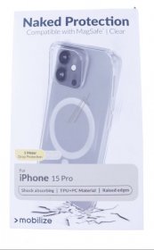 Mobilize Leather Bag Gsm - 28881 Mobilize Magsafe Compatible Naked Protection Case For Apple Iphone 15 Pro Clear