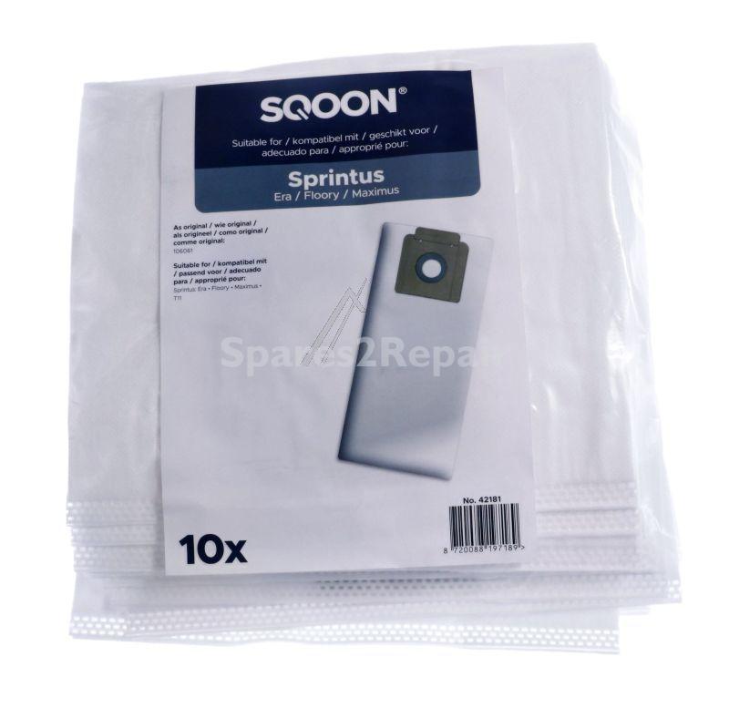 Sqoon Vacuum Cleaner Bags - Staubsaugerbeutel Alternativ Fur Sprintus Era - Maximus - T11 - Floory