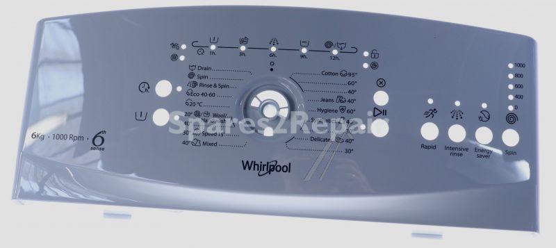 Panel - C00637652 488000637652 Console Tdlr 6030l Eu-n Printed [Whirlpool Indesit]