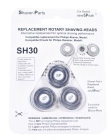 Newspeak Shaver Head - Alternative Shaving Head Set For Philips Sh30 For Series 1000 + 3000