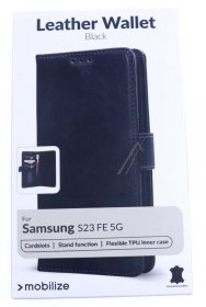 Mobilize Leather Bag Gsm - 29055 Mobilize Leather Case Samsung Galaxy S23 Fe 5g Black