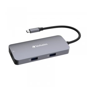 Verbatim Hub usb - 32150 Usb-c Multiport Hub Cmh-05 - 2x Usb-a 3 2 Gen1 - Pd - Hdmi - Rj45
