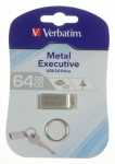Verbatim Usb-stick 2.0 - 64gb Metal Executive Silver Usb 2.0drive 64gb