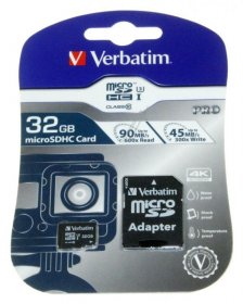 Verbatim Memorycard - Micro-sdhc 47041 Micro Sdhc Card Pro Uhs-3 32gb Class 10 Incl Adapter