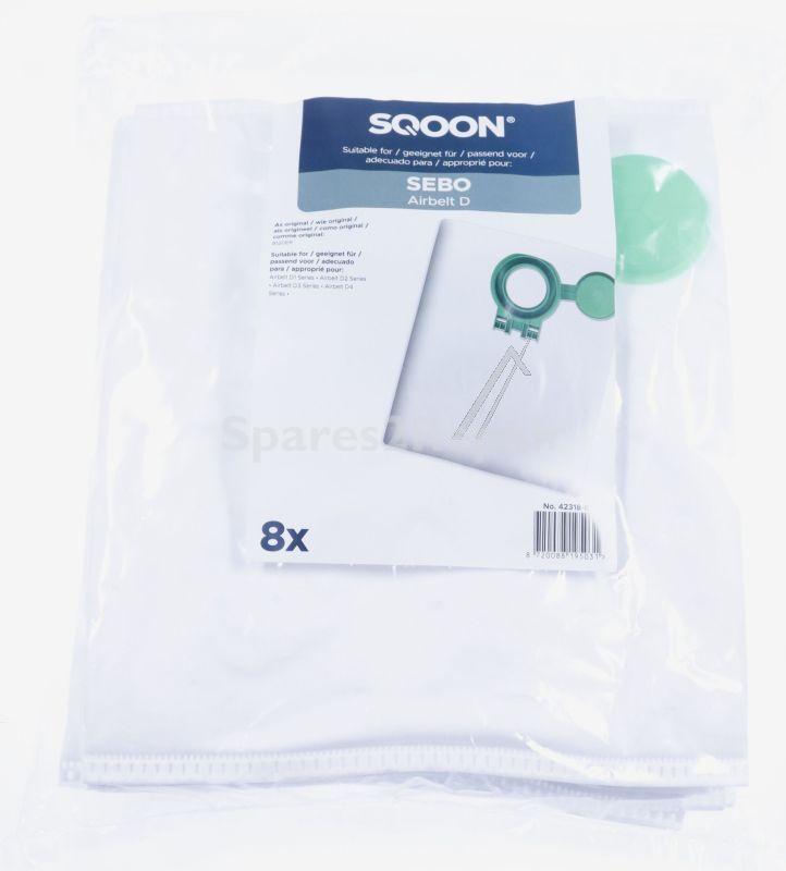 Sqoon Vacuum Cleaner Bags - Dust Bag 8 Pieces Alternative For Sebo 8120er For Airbelt D