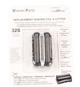 Newspeak Shaver Head - 32s Shaving Part Cassette Alternative For Braun 32s