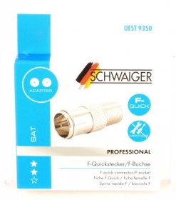 Schwaiger F-plug/f-jack Adaptor - Adapter: F-quick St - F-kupp -gerade Silber - UEST9350531