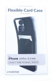 Mobilize Leather Bag Gsm - 28901 Mobilize Rubber Gelly Card Case Apple Iphone 15 Pro Matt Black