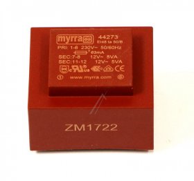 Myrra Ei48 Printtrafos With 2 Output - 2 X 12v-417ma Printtrafo 230v Ei48 10 0va 42 1x50 1x34 5mm - 44273