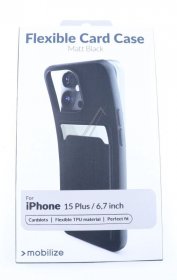 Mobilize Leather Bag Gsm - 28900 Mobilize Rubber Gelly Card Case Apple Iphone 15 Plus Matte Black
