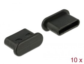 Delock Covering Cap - 64014 Dust Cover For Usb Type-c Socket Without Handle 10 Pieces Black