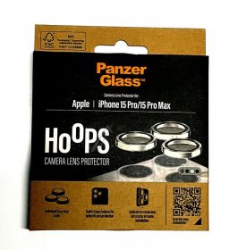 Panzerglass Display Protective Film - 1194 Panzerglass Hoops Camera Lens Protector Iphone 15 Pro | 15 Pro Max | White Metal