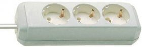 Brennenstuhl Three-way Trailing Socket - Eco-line 3-way Socket White 1,5m, Shuko