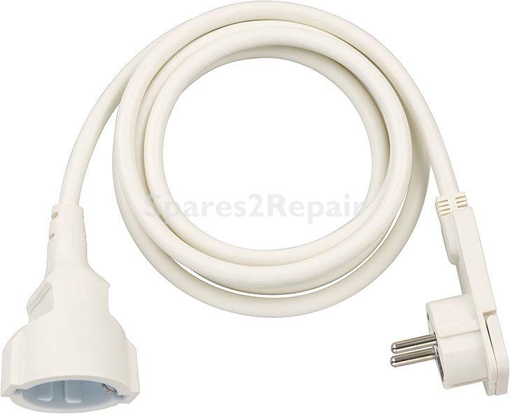 Brennenstuhl Power Supply Cable - Extension Lead - Shuko Plug->socket, 2m, White