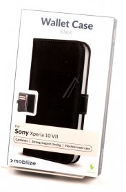 Mobilize Leather Bag Gsm - 81802 Mobilize Classic Gelly Wallet Book Case Sony Xperia 10 Vii Black