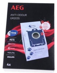 Vacuum Cleaner Bags - Gr203s 9001684753 Gr203s 4 Bags Anti Odour [Electrolux Aeg]