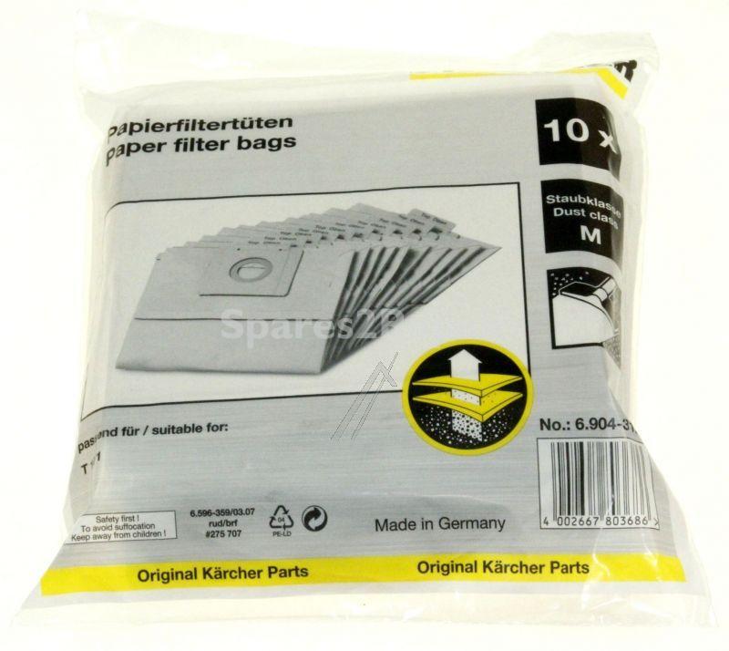 Karcher Vacuum Cleaner Bags - 6 904-312 0 Paper Filter Bags 10 Pcs