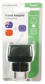 VIVANCO Travelling Plug Set TA AUS/D TRAVEL ADAPTER AUSTRALIA/CHINA,AUS/CN SOCKET - SCHUKO PLUG 28692