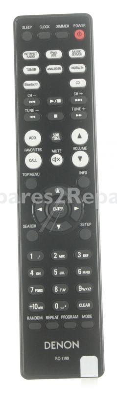 Sound United Ir remote Control - Rc-1199 30701021000ad Remote Control Rc1199 Rcdn9 Bk