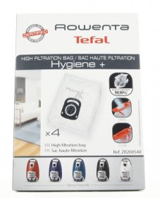 Vacuum Cleaner Bags - 1600005060 Zr200540 Bag Hygiene+ *4 [Groupe SEB]