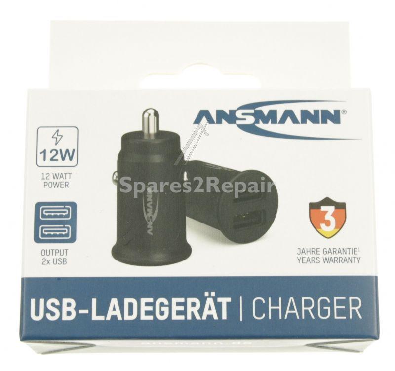 Ansmann Dc dc Converter - In-car-charger Cc212 1000-0030 Double Usb Car Power Supply Charger 2 4a