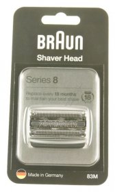 Braun Shaver Head - Kp83m 81686533 Shaver Head 83m Shear System Series 8 - Matt-silver 8390cc-8365cc-8340s