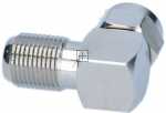 Kathrein F-plug/f-jack Adaptor - Emu 02 F-plug - F-socket Adaptor 90°
