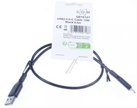 Compatible Usb connector - Usb-c Charging And Synchronizing Cable 3a Black 0 5m