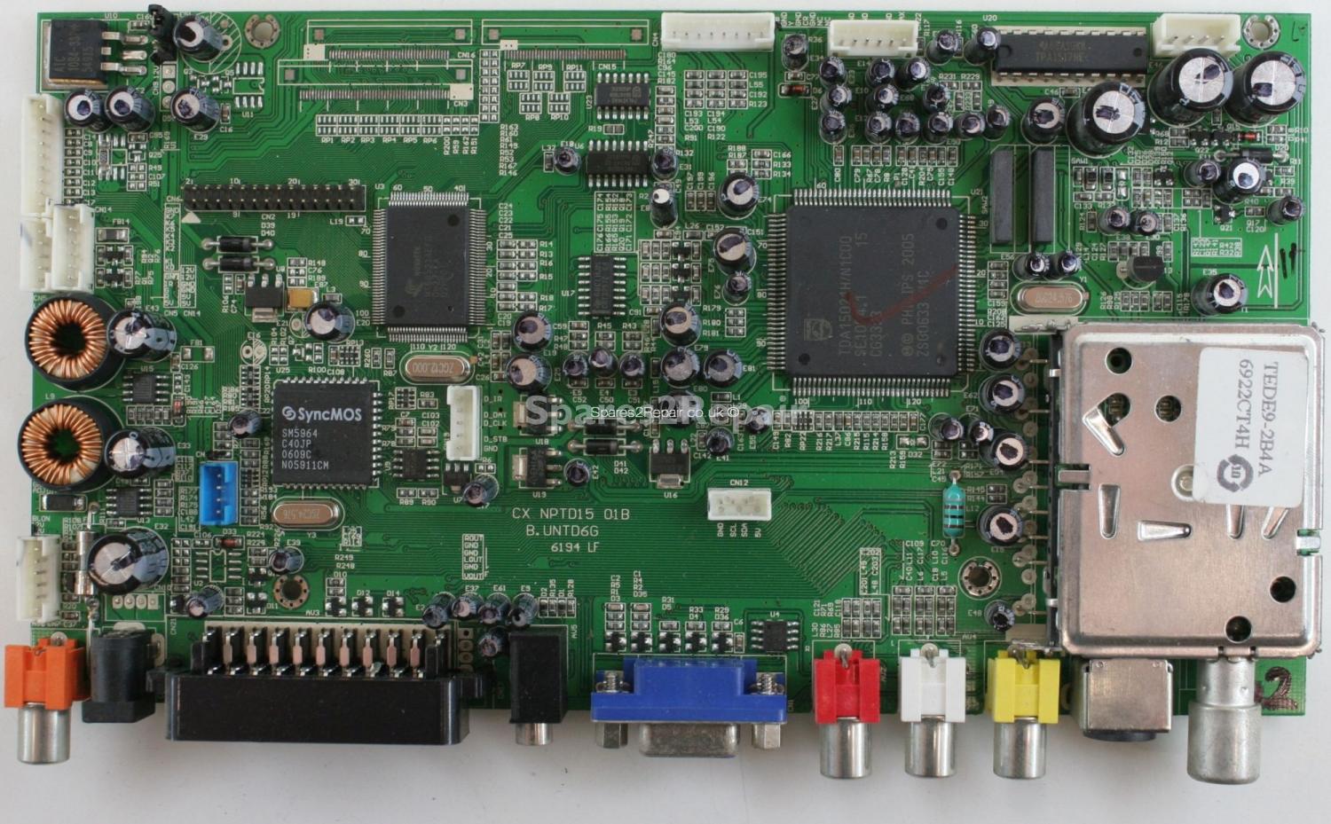 Akura ATDVD1515LCD - Main AV - B.UNTD6G - CX NPTD15 01B - 6194 LF