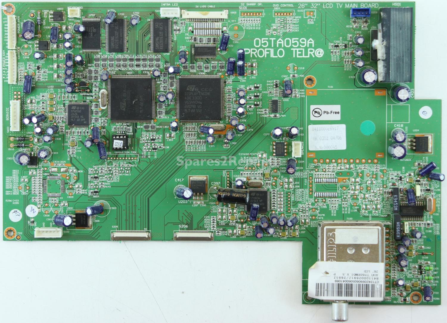 Bush IDLCD32TV006 - 26 32 LCD TV MAIN BOARD - 05TA059A