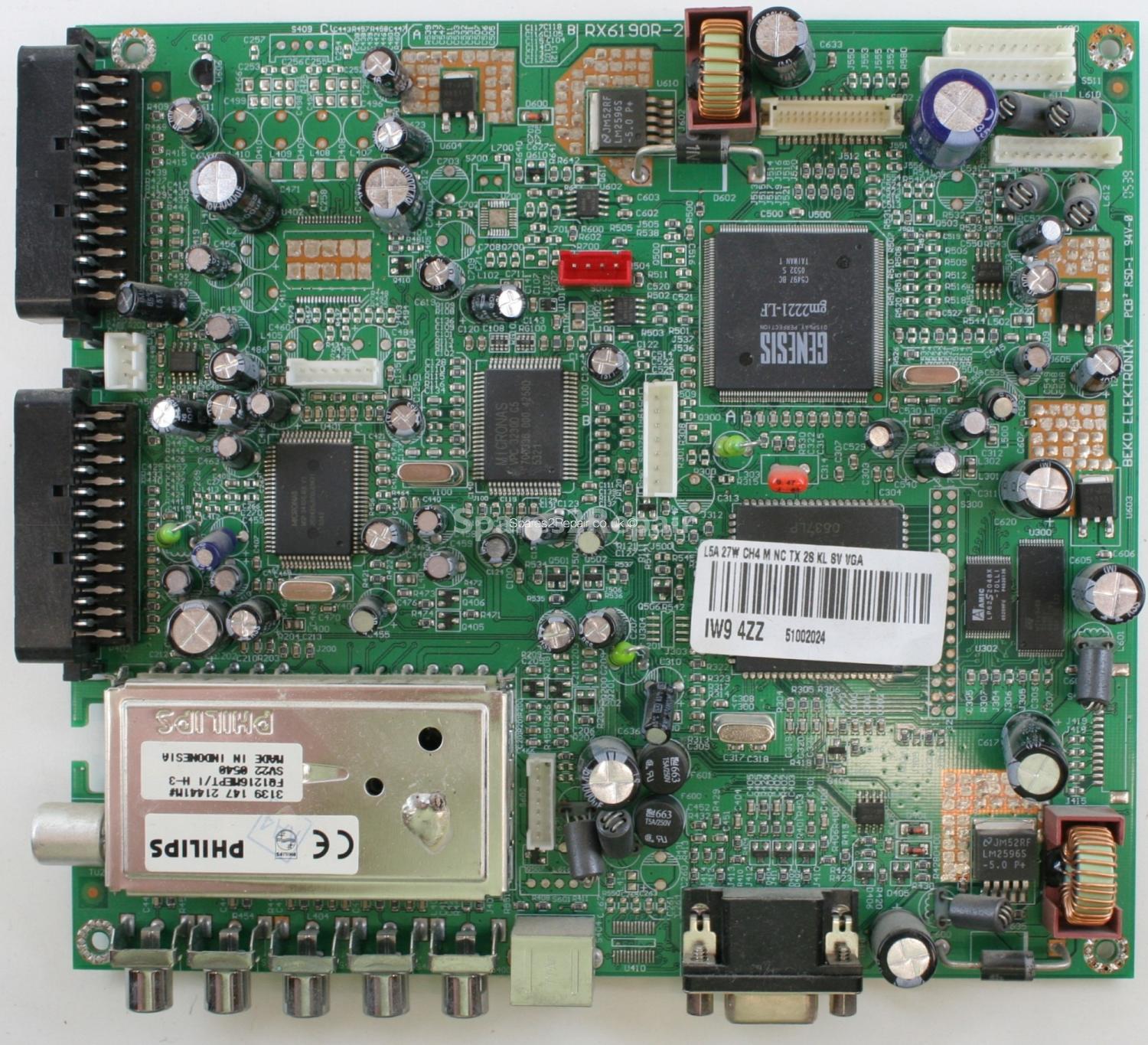 Bush LCD27TV005 - Main AV - RX6190R-2 - IW9 4ZZ