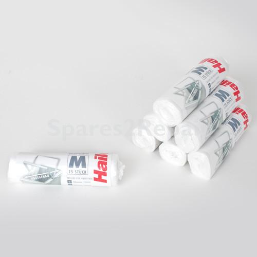 Hailo Home Appliance Accesories - Trash Bag - Hailo Trash-Bag M with handle - 1 roll with 15 bin liners