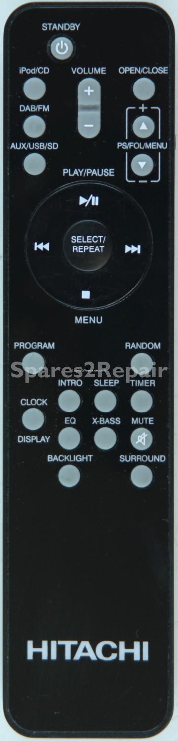 Hitachi AUX/USB/SD IPOD/CD DAB/FM HI-FI System Remote Control (Original)