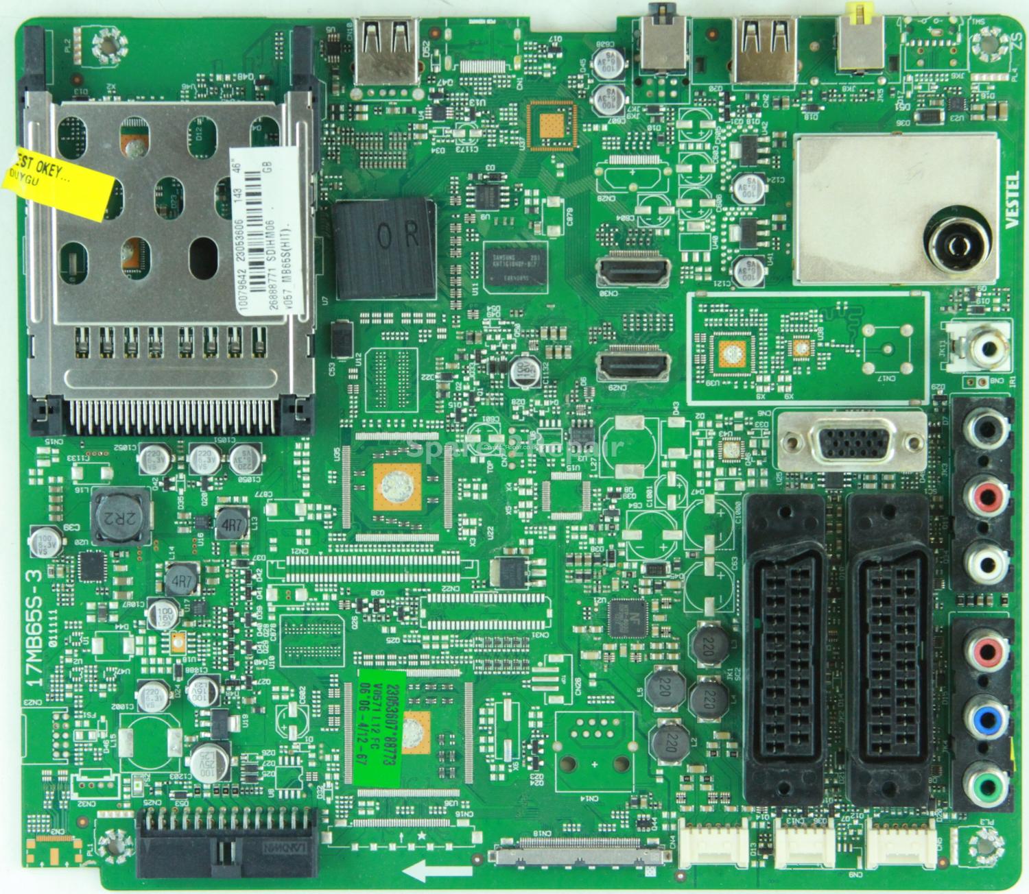 Hitachi L46VF04ULD - Main AV - 23053606 - 17MB65-S - 011111