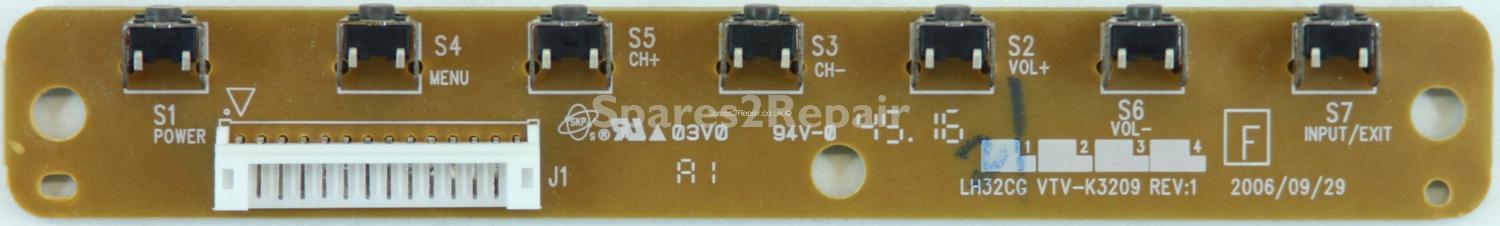 Hitachi 26LD9000TA - Buttons - LH32CG - VTV-K3209 - REV:1 - 454ADR88L01 - REV:1A