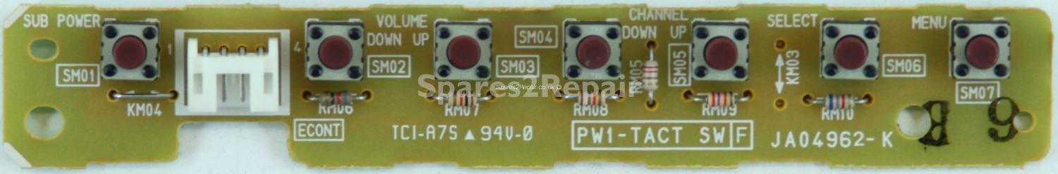 Hitachi 42PMA500 - Buttons - JA04962-K - PW1-TACT SW F