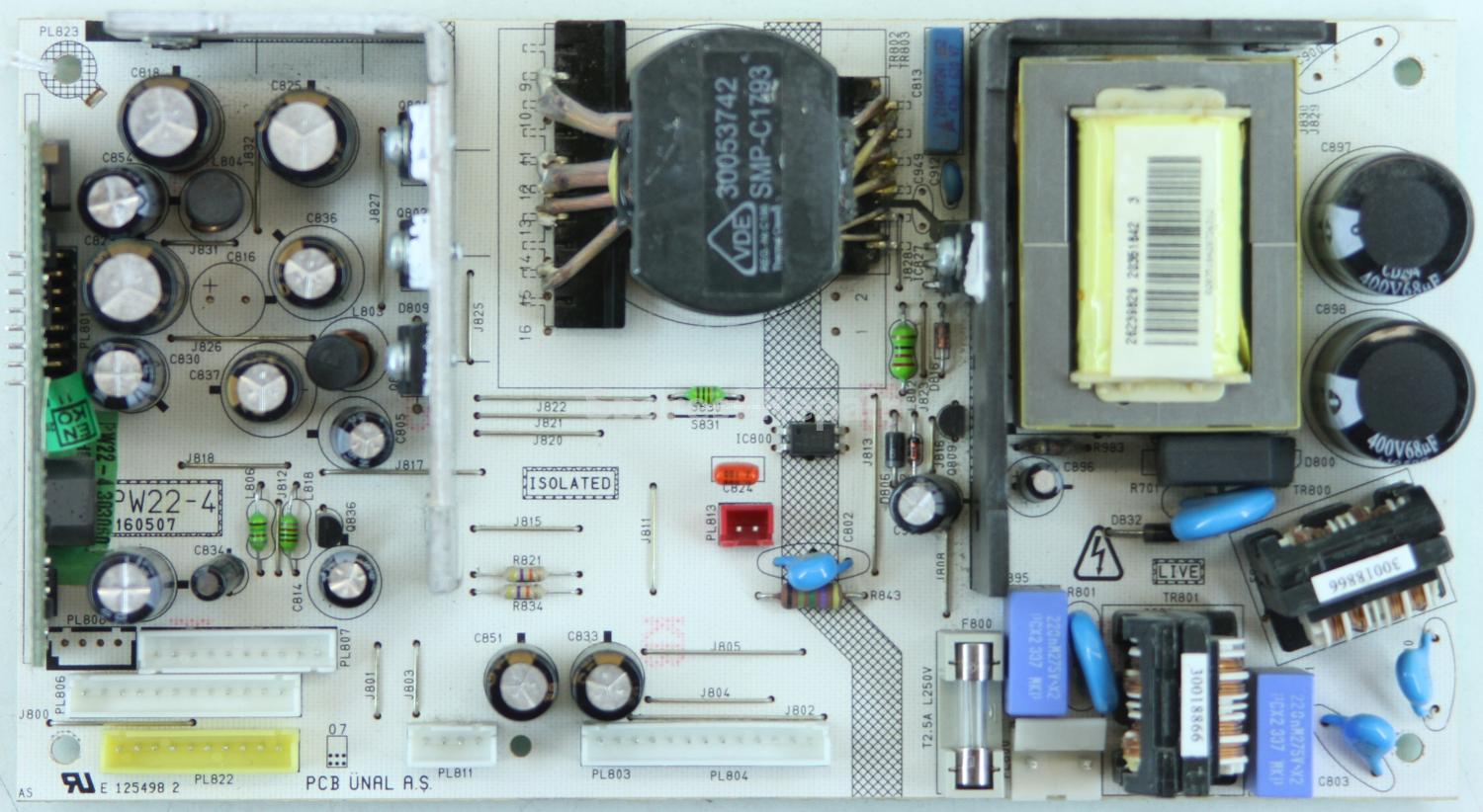 Hitachi L26H01U - PSU - 20329135 - 17PW22-4 V1 - 160507