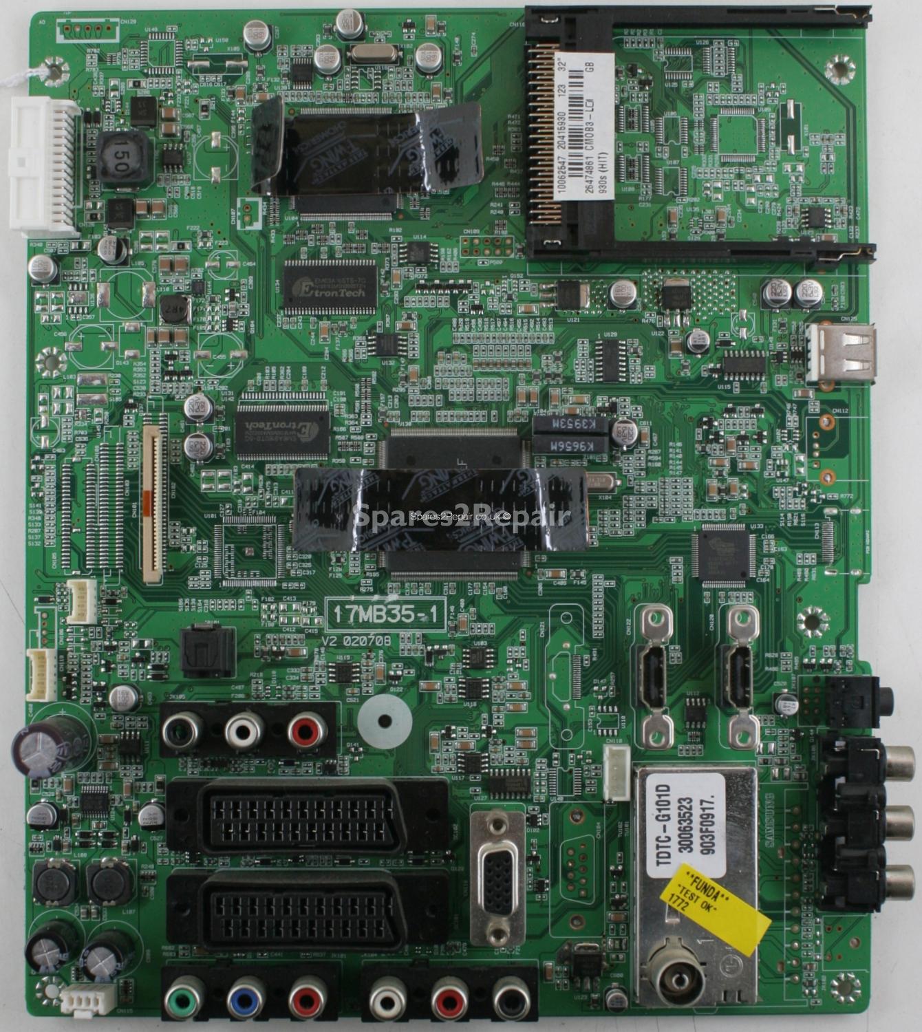 Hitachi L32HP03U - Main AV - 17MB35-1 - V2 020708 - 20415930 - 26474851