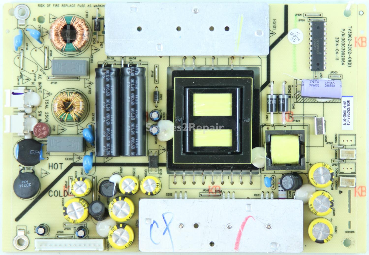 JVC LT-40C550 - Power Supply - 303C3902064 - M09/G52958/04 - TV3902-ZC02-01(D)