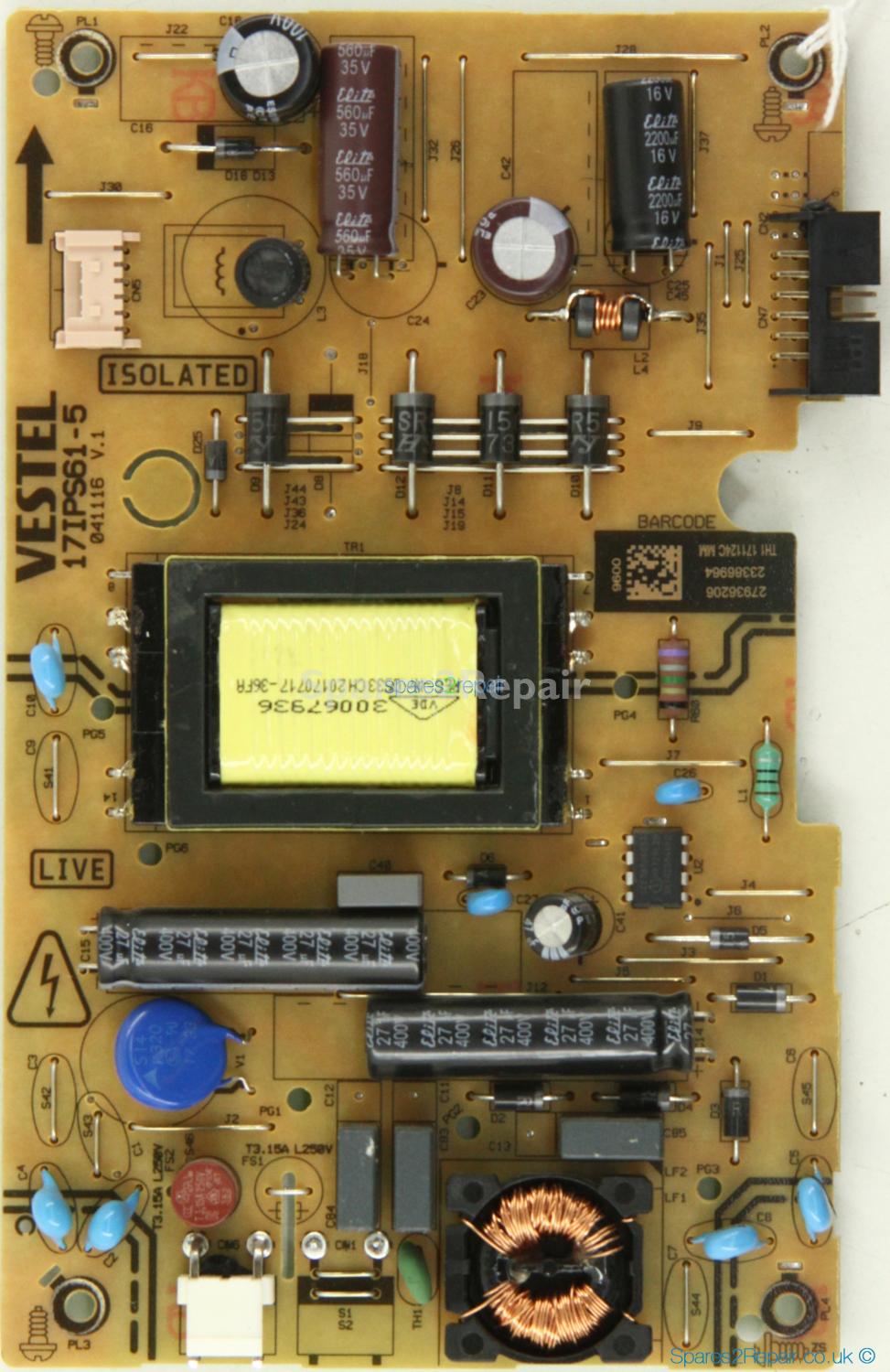 JVC LT-24C660 - Power Supply - 23386964 - 17IPS61-5 - 041116 V.1