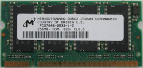 Micron Technology 256Mb PC-2700S DDR-333 Laptop Memory