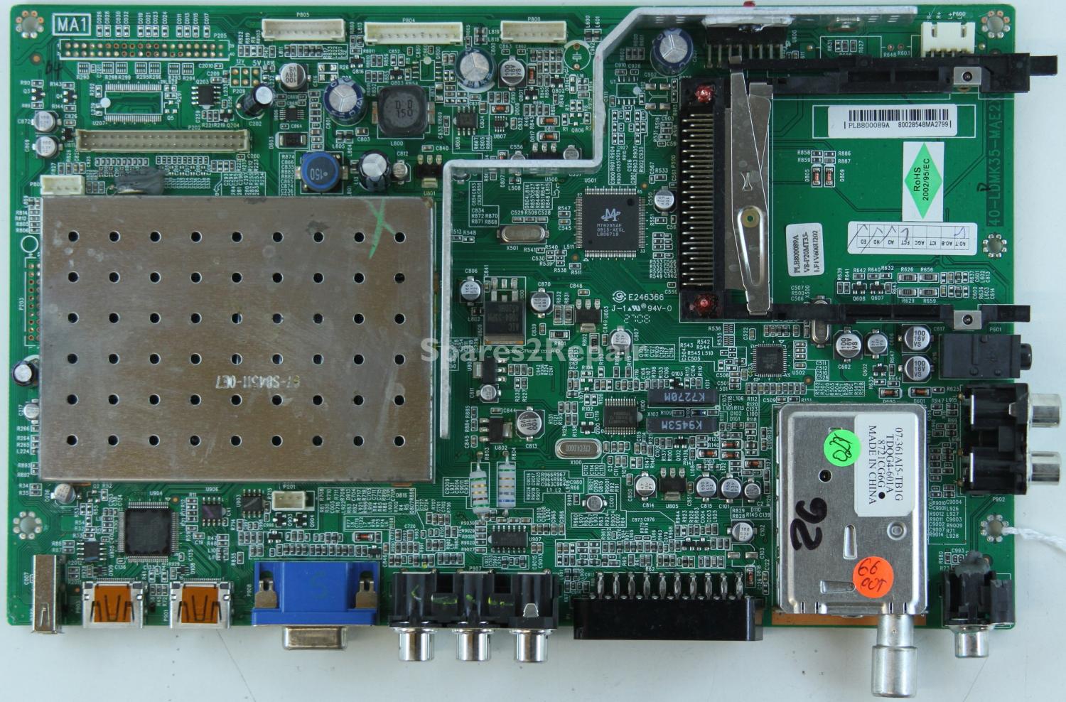 Polaroid P32LED12 - Main AV - 40-LDMK35-MAE2XG - PLB800089A