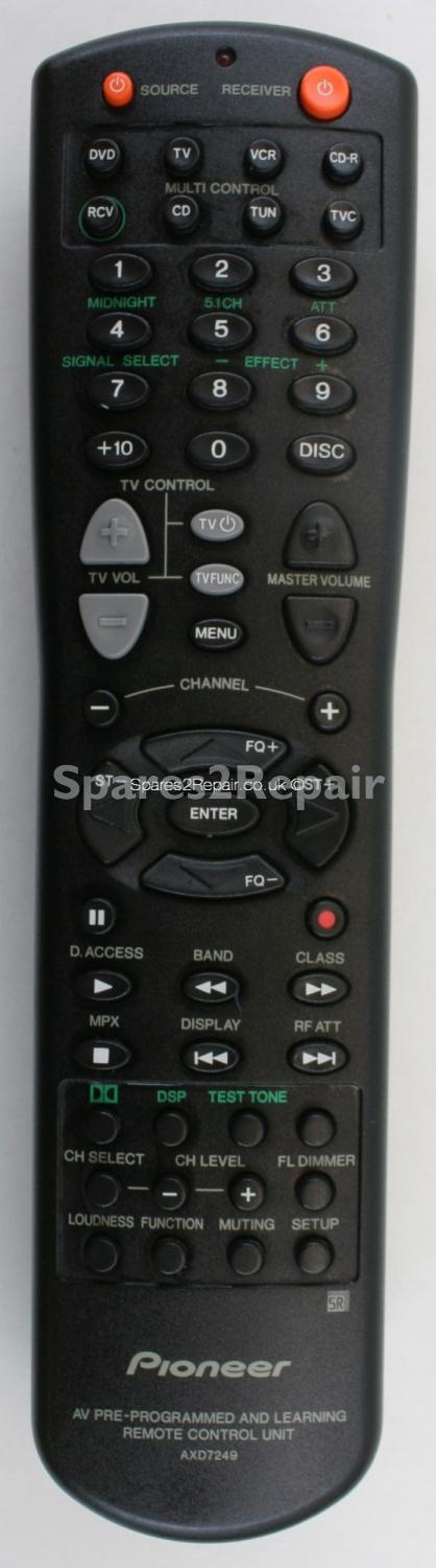 Pioneer AXD7249 Remote Control (Original)