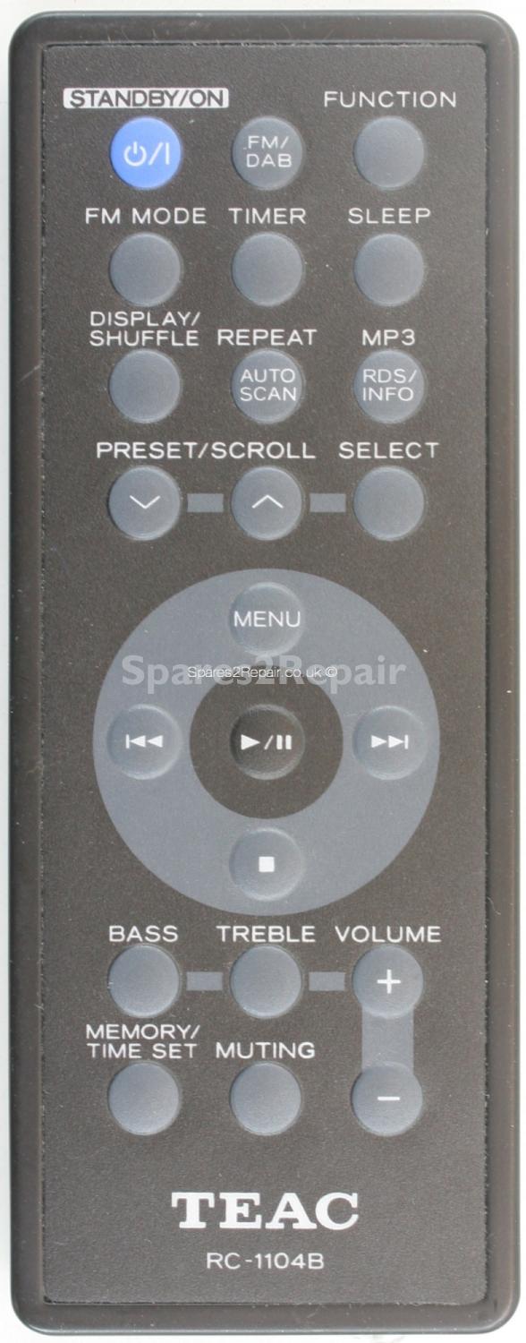 TEAC RC-1104B Remote Control (Original)